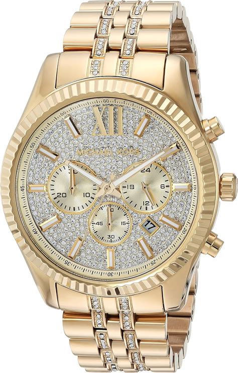 gold diamond michael kors watch men's|mk gold watch for sale.